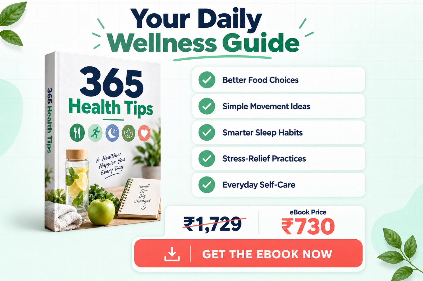 365 Health Tips eBook — your daily wellness guide